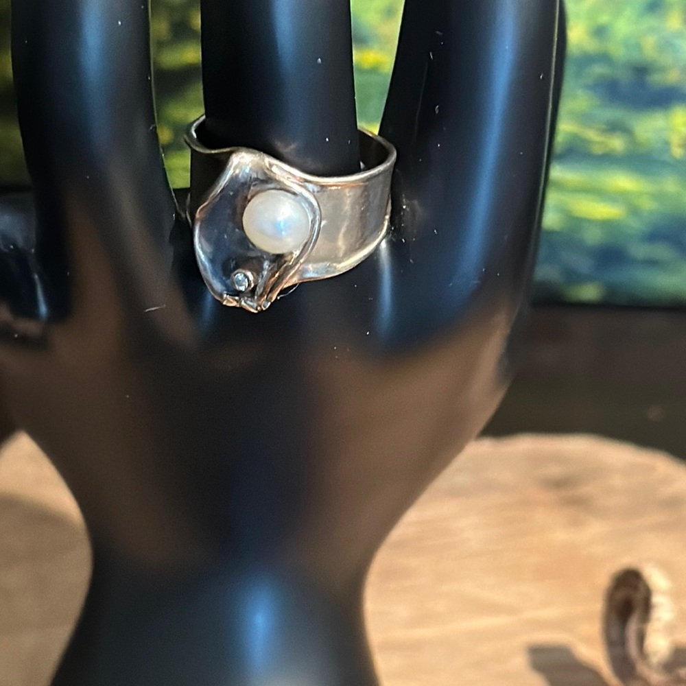 14 karat and sterling silver handmade ring